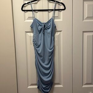 Vntg blue summer mini dress. I think either small or medium, no size tag.